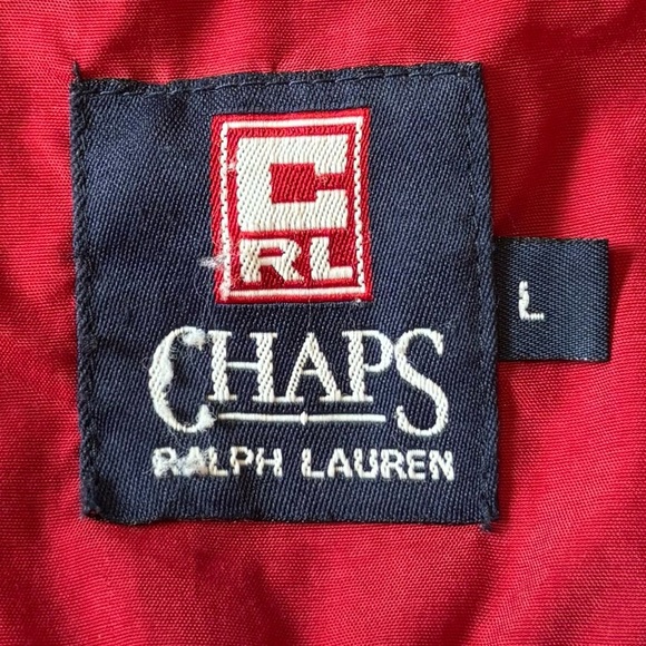 Vintage Ralph Lauren Chaps Red White Blue USA Windbreaker, Size Large - Picture 10 of 14